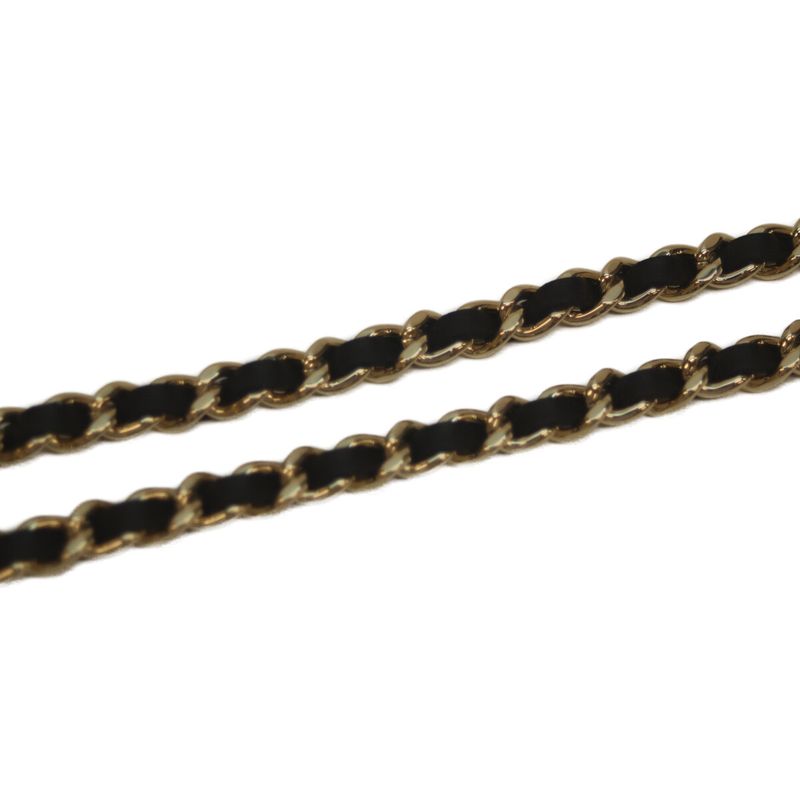 Chanel 24 Years Gift Black Velour Half Moon Chen Shoulder Bag Black Women