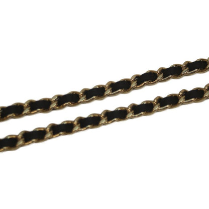 Chanel 24 Years Gift Black Velour Half Moon Chen Shoulder Bag Black Women