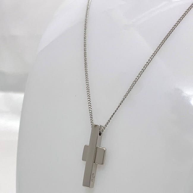 Gucci Cross Necklace Silver Polished Ag 925 S Rank