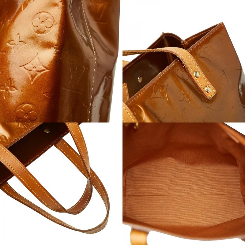 Louis Vuitton Monogram Vernis Reed MM M91143 Bronze Brown Patent Leather Women