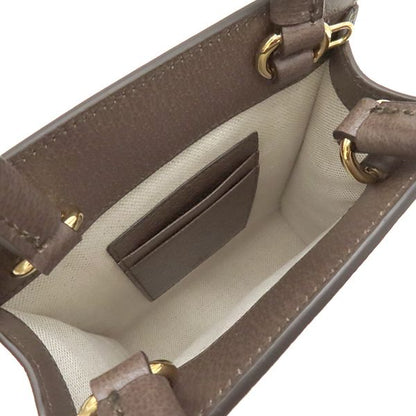 Gucci 2way Bag Super Mini Bag GG Supreme Canvas Beige and Ebony Gold Hardware