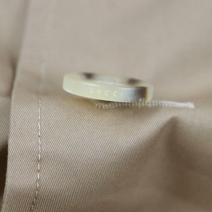 Gucci 452368 Back Taiga Embroidery 100% Silk Lining Logo Buttons Trench Coat