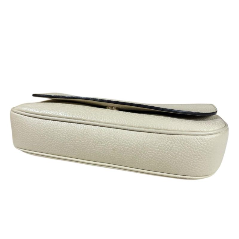 Gucci Soho Shoulder Bag Leather 536224 White Ladies Gucci  Gucci