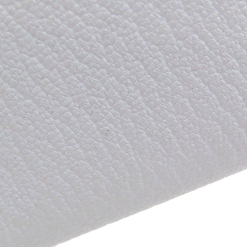 Hermes Calvi Blue Brume Silver Hardware Card Case Chevre Women