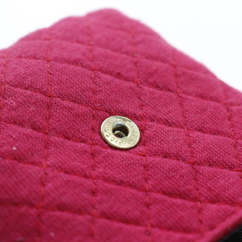 Chanel Chain Pouch Micro Cotton Red Ladies Pouch