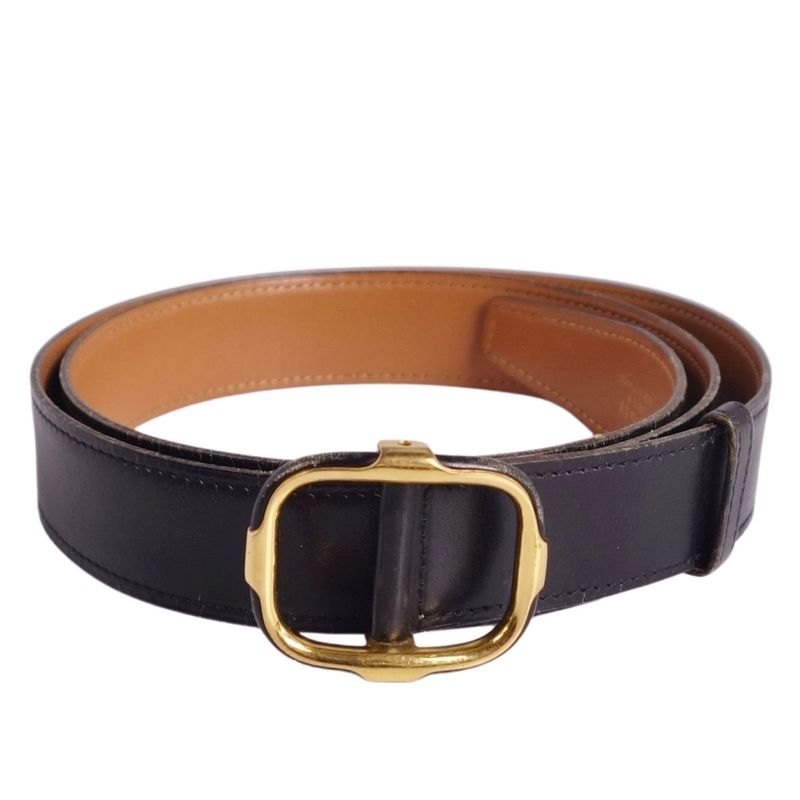 Vintage Hermes '84 Belt Leather Belt Buck