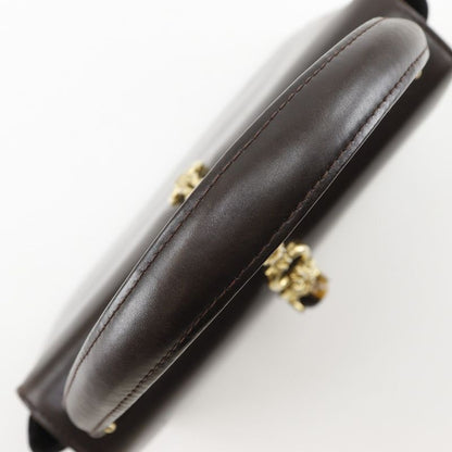 Gucci One Handle Old Gucci Leather Brown Women's Handbag