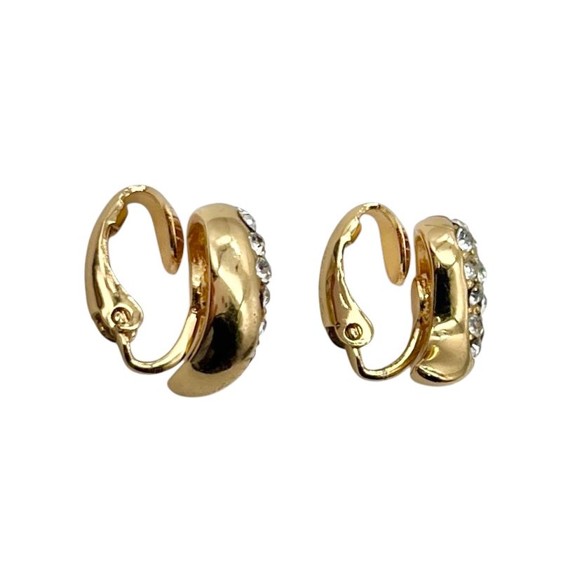 Christian DIOR Earrings Gold Plated Gold Plated Teardrop Vintage Gold