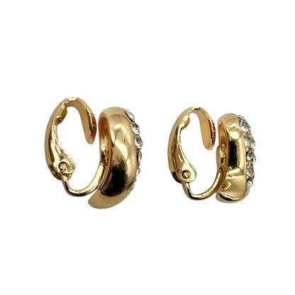 Christian DIOR Earrings Gold Plated Gold Plated Teardrop Vintage Gold