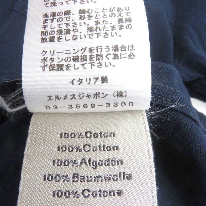 Hermes 2023 100% Cotton Short Sleeve Short Sleeved Polo Shirt Cut