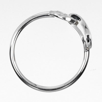 Cartier Agraf 18kwhite Gold And Diamonds #9 Ladies 2.5g Ring