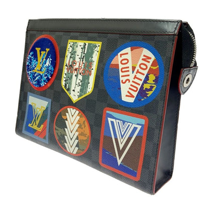 Louis Vuitton N60134 Damier Graphite PVC Pochette Voyage MM Black 359654 Second