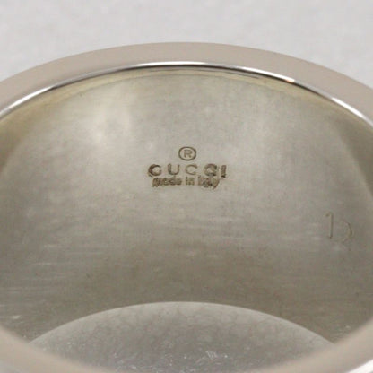 Gucci Branded G Wide Ring Silver 925 Size 12 Ladies 10.8g Ring