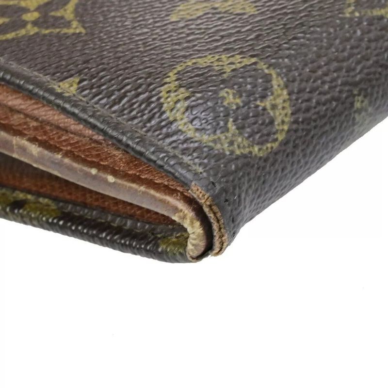 Louis Vuitton Bifold Wallet Monogram W Hook Brown Set Of 2 02bs059