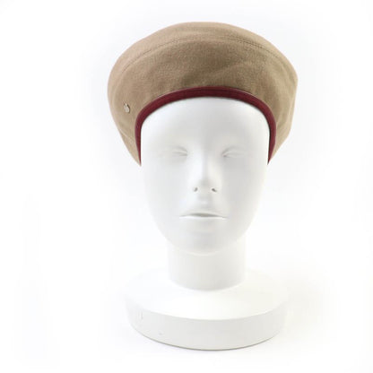 Hermes Santoleno 100% Cashmere Silver Hardware Serie Hardware Beret Brown 58