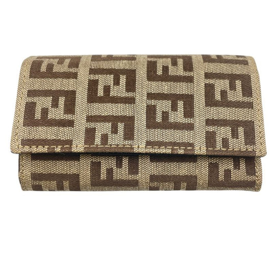 Fendi FF Pattern Key Case Leather Engraved Blawan