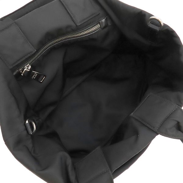 Prada 2way Bag Camouflage Reversible Triangle Logo Nylon Khaki X Black Silver