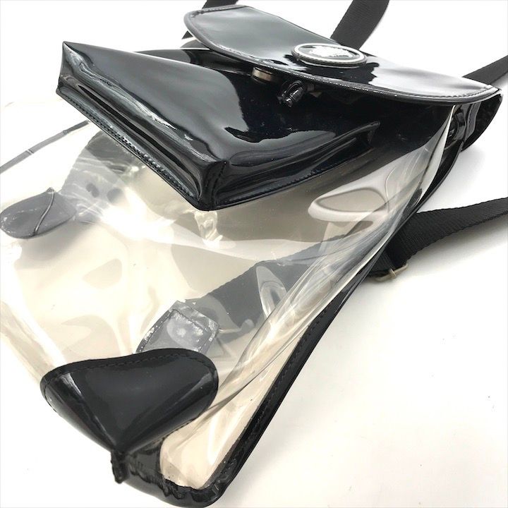 Versace Medusa Patent Vinyl Backpack Black