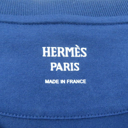 Hermes 100% Cotton Clochette Embroidered Crew Neck Short Sleeve T-shirt With
