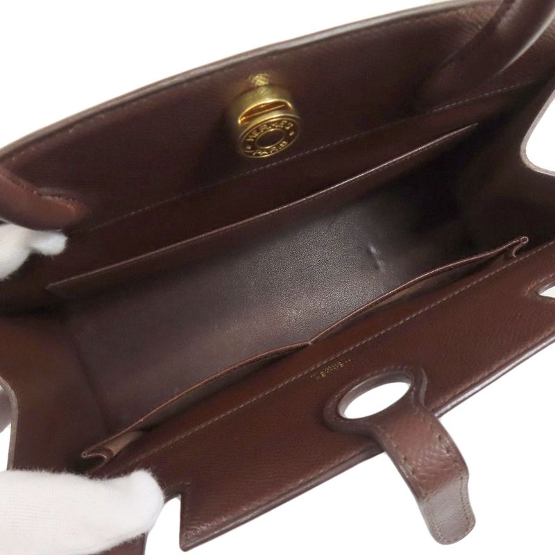 Hermes Dalvi Gold Hardware Handbag Courchevel Women