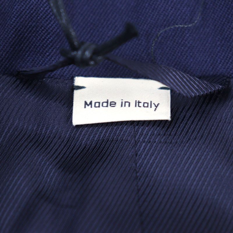 Gucci 23SS 736770 100% Wool Notched Lapel Walnut Double Breasted Jacket Navy 48