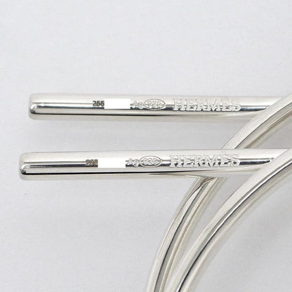 Hermes Earrings Loop MM Pair Ag925 SV Silver Jewelry Accessories Small
