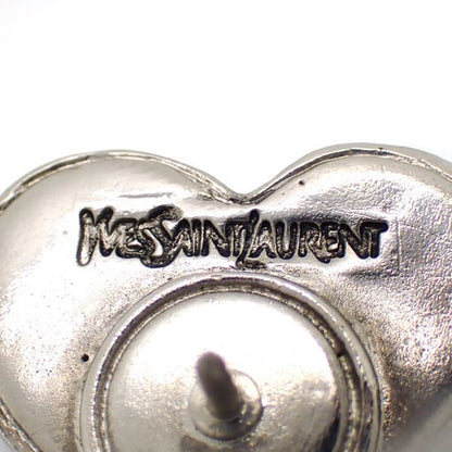 Yvessaint Laurent Pin Brooch 2 Pieces Tuck Pin Steampunk Heart Face Silver