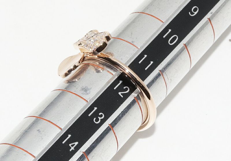 Tiffany & Co Ring 18K Pink Gold Diamond 19P Paper Flower Ring