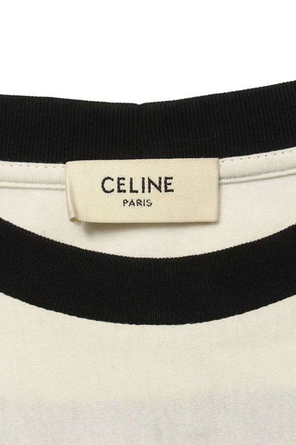 Celine 21SS 2x839500o Check Print Studded Bicolor Loose T-shirt Men's M