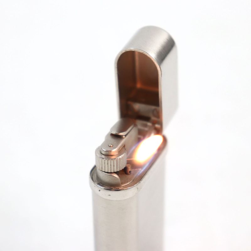 Cartier Godron Hairline Logo Engraved Oval Form Roller Lighter