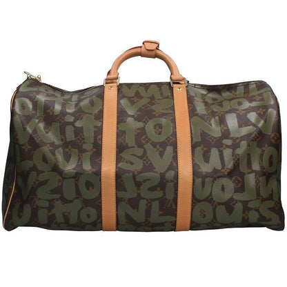 Louis Vuitton M92196 Keepall 50 Monogram Graffiti Leather Boston Bag Men 50