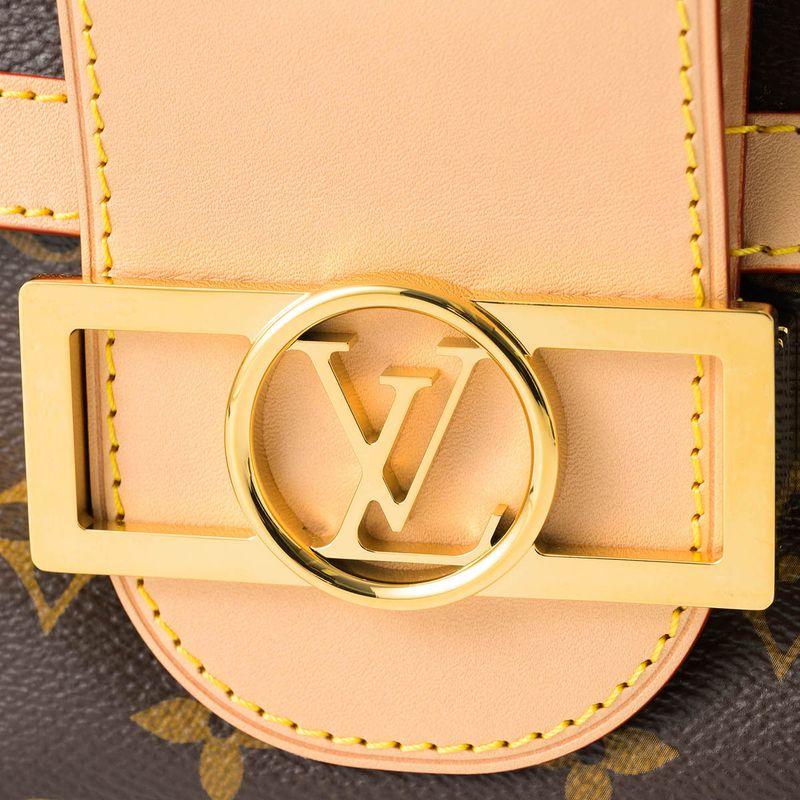 Louis Vuitton Handbag Dauphine Soft GM Brown