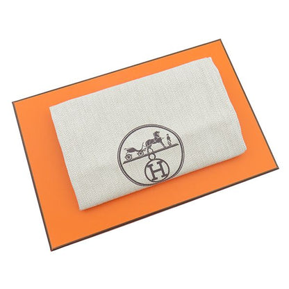 Hermes Pouch Dog Treat Pouch Cotton Canvas Leather Khaki and Foo Silver