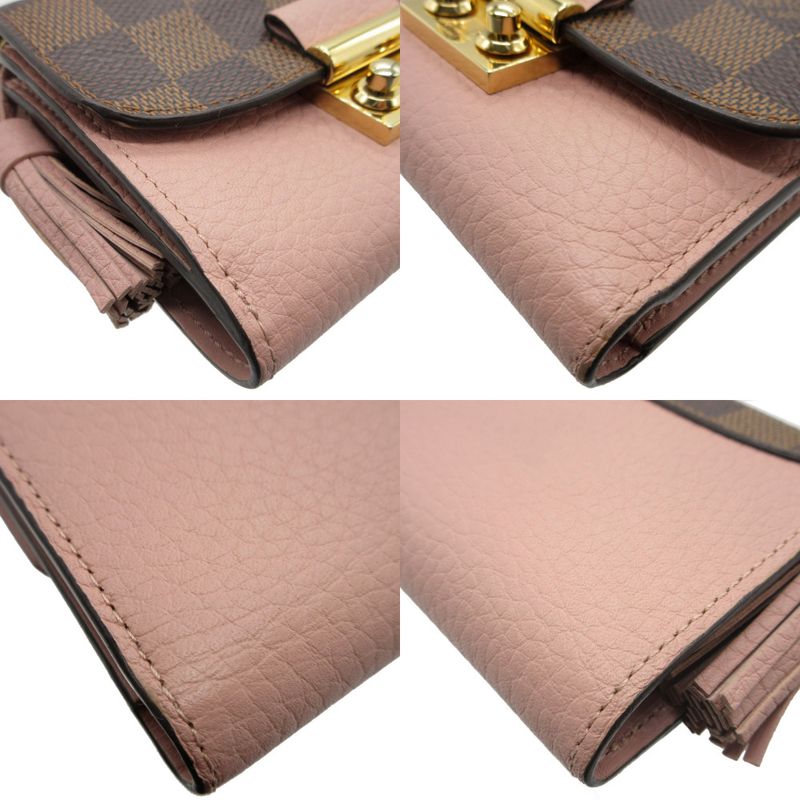 Louis Vuitton N60208 Damier Leather Portefeuille Croisette Compact Wallet