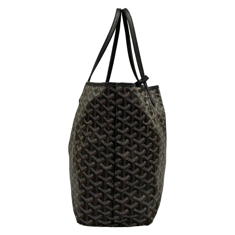 Goyard Tote Bag Saint Louis PM Black×brown×white Leather