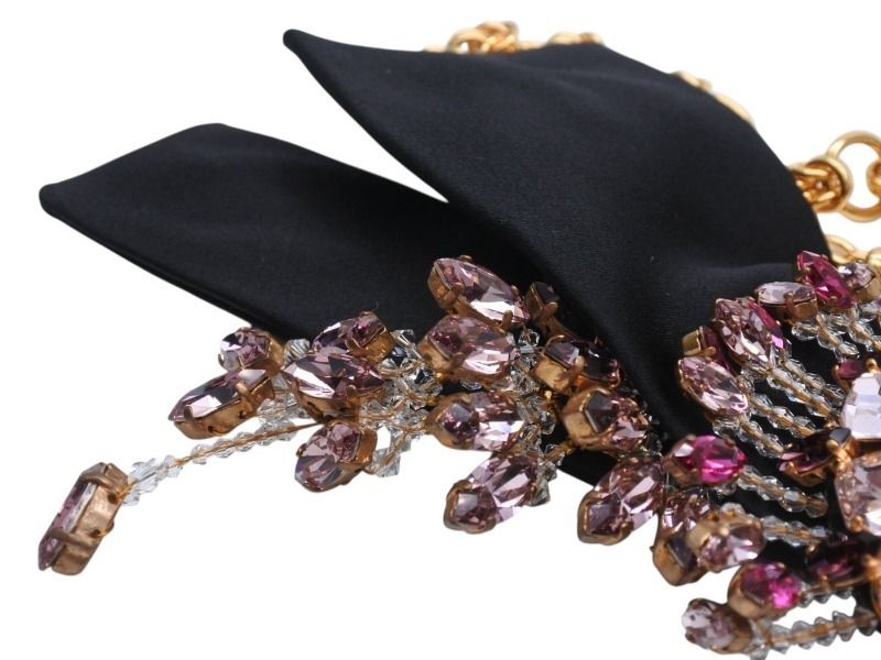 Dolce & Gabbana Crystal Plated Belt Gold Purple Pink — view 5