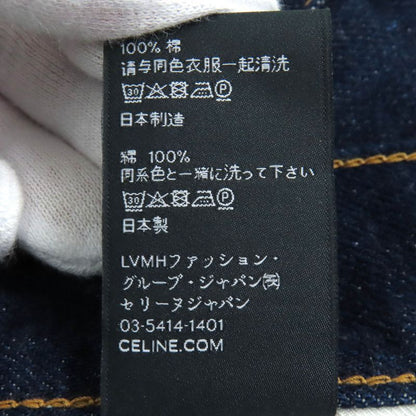 Celine 2n48a224z Françoise Jeans 100% Cotton Low Wash Denim Pants Indigo Blue