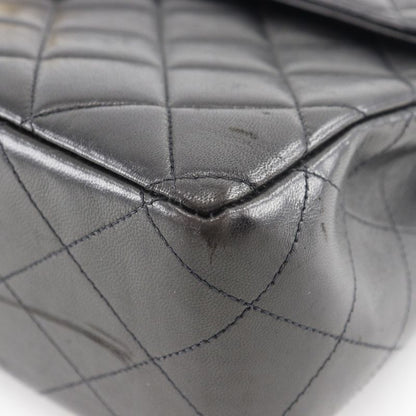Chanel Deca Matelasse Double Chain Vintage Lambskin Black Ladies Shoulder Bag