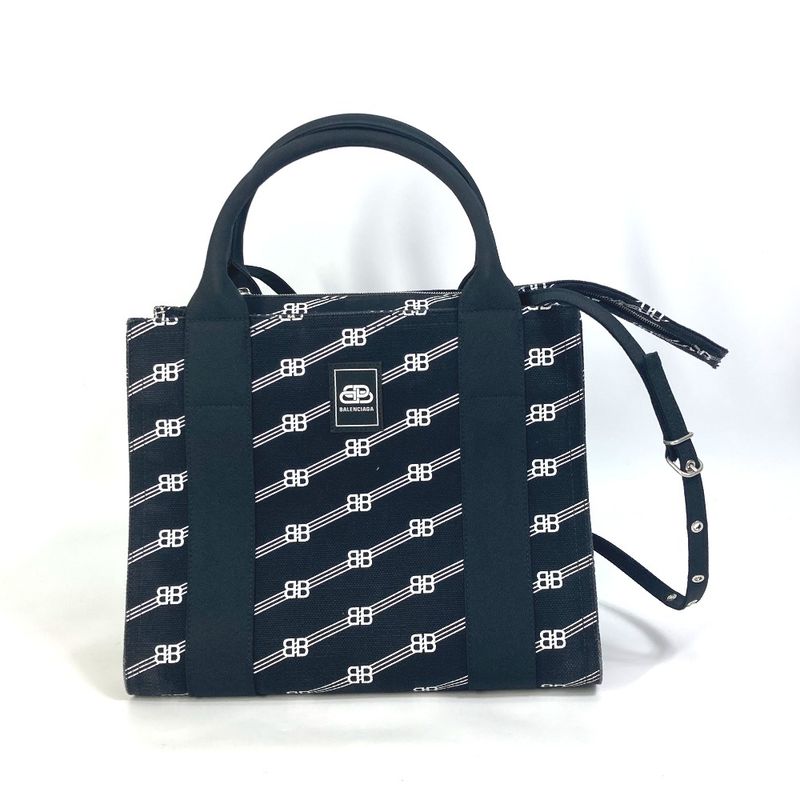 Balenciaga Handbag Trade S 620884 Canvas Black