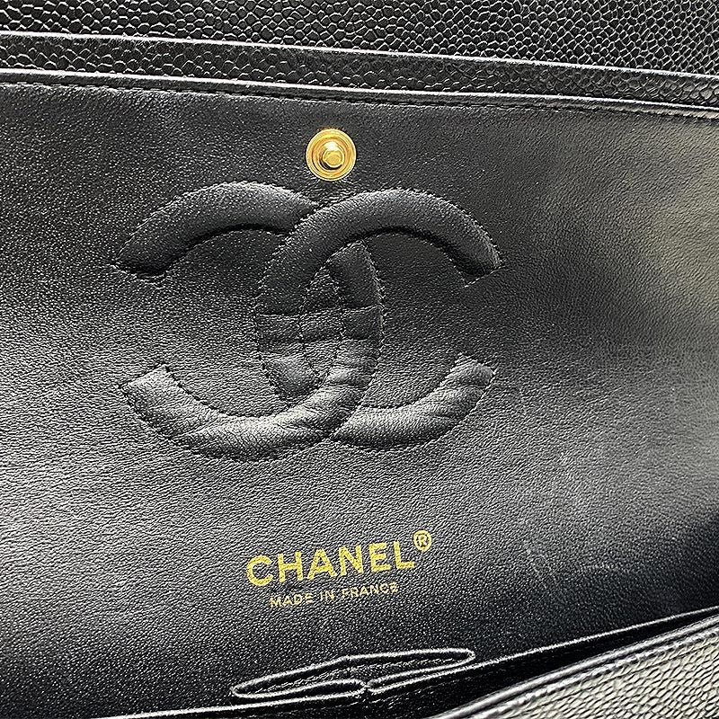 Chanel Matelasse 25 Chain Shoulder Bag W Flap Black