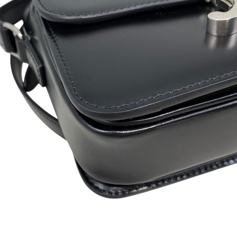 Celine Shoulder Bag Teen Triomphe Bag 188423bf4.38si Shiny Calfskin Black