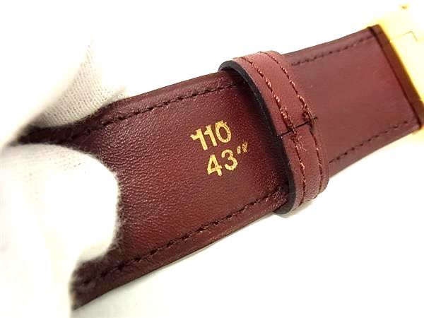 Cartier Must Line Leather Gold Hardware Belt Size 110 43 Men's Brown
