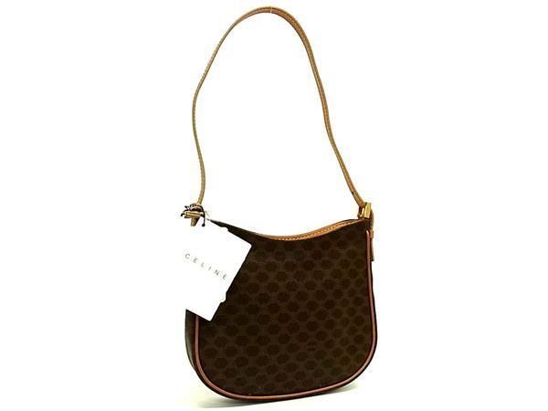 Celine Macadam Pattern PVC X Leather Shoulder Handbag Mini Bag