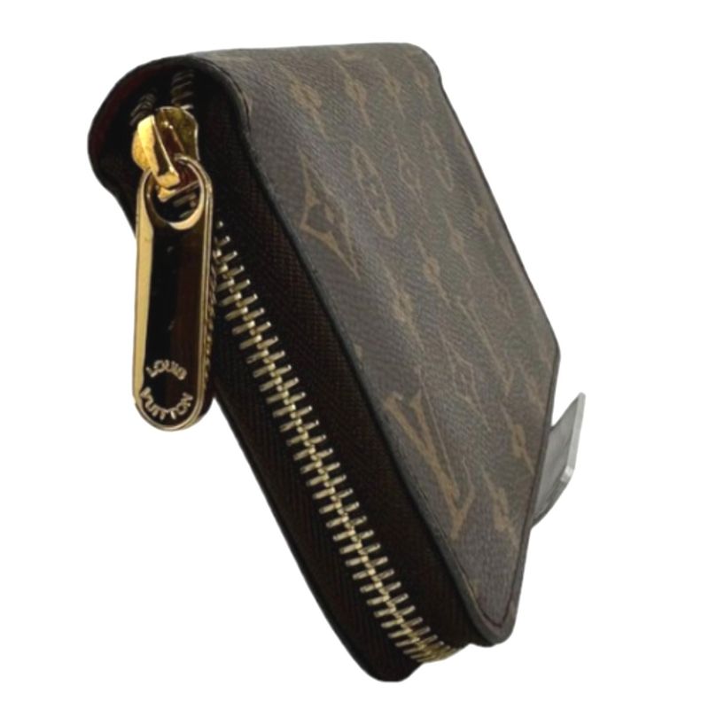 Louis Vuitton M41895 Monogram Round Zipper Fuchsia Long Wallet Louis Vuitton