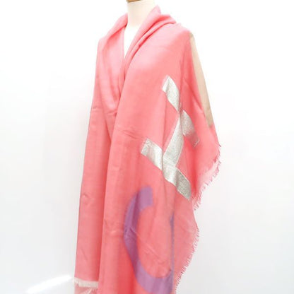 Chanel Shawl Cashmere X Silk 120 X 200cm (78.74in) Pink Chanel Logo Coco Mark