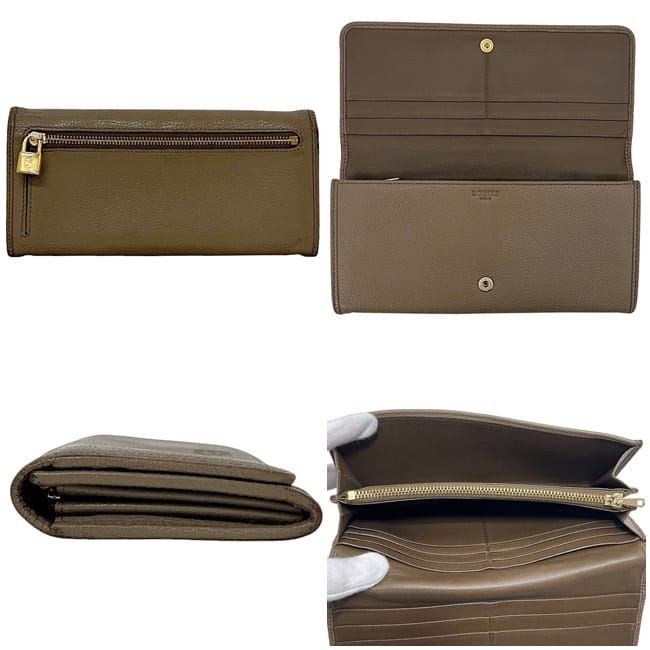 Loewe Bifold Long Wallet Beige Amazona Wallet Excellent Condition Leather