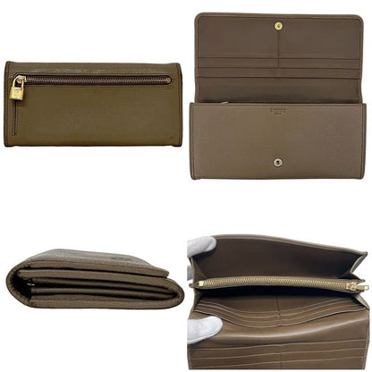 Loewe Bifold Long Wallet Beige Amazona Wallet Excellent Condition Leather