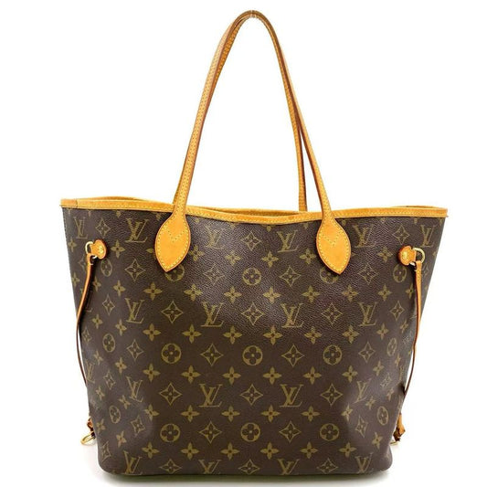 Louis Vuitton Neverfull MM Monogram Leather X PVC Brown Tote Bag Gold M40156