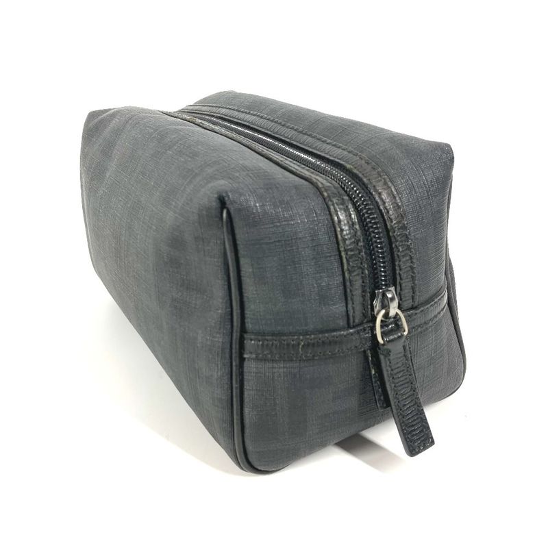 Fendi Second Bag Zucca Logo PVC Black