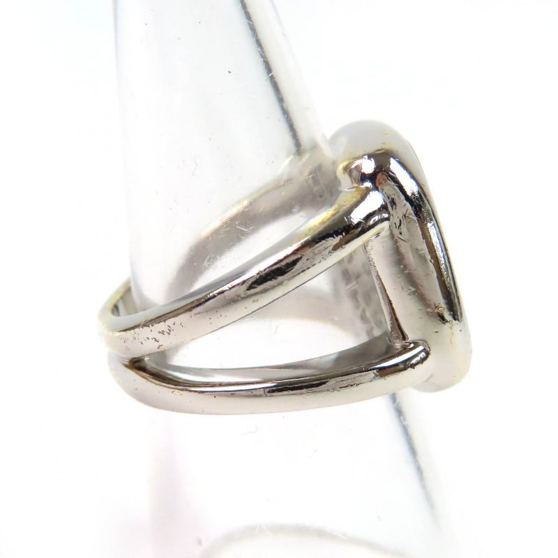 Hermes Serie Shell Accessories Ring・ring Silver Aurora Color 55